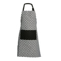 Orsina Check Mate Kitchen Apron – Black and White Checkered Chef Apron