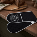 Orsina Vintage Home Double Oven Glove – Black Cotton Kitchen Mitts