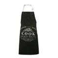 Orsina Vintage Home Black Cotton Kitchen Apron with Front Pockets