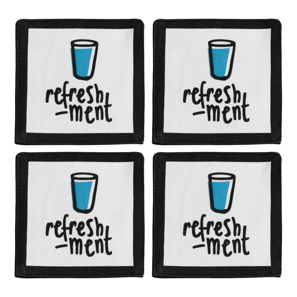 Orsina Doodle Cotton Refreshment Coasters – Set of 4 Washable Coasters