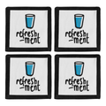 Orsina Doodle Cotton Refreshment Coasters – Set of 4 Washable Coasters
