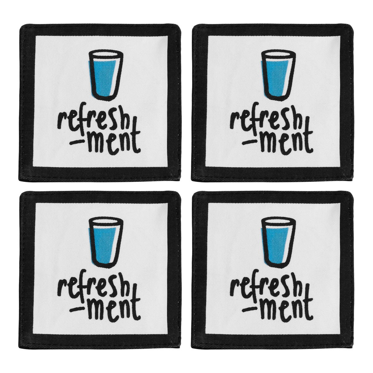 Orsina Doodle Cotton Refreshment Coasters – Set of 4 Washable Coasters