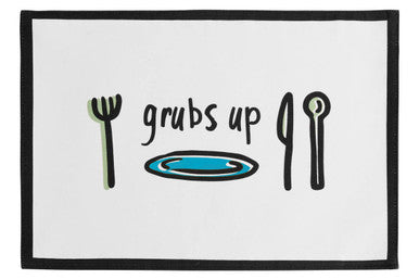 Orsina Cotton Placemats – Set of 4 Grubs Up Doodle Art Table Linens