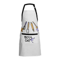 Orsina Doodle Print Cotton Kitchen Apron – Wipe-Clean Chef Apron