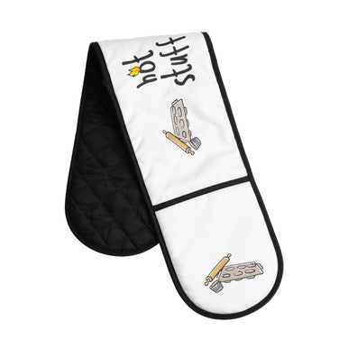 Orsina Doodle Hot Stuff Double Oven Glove – 100% Cotton Kitchen Mitt