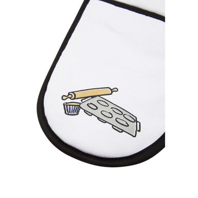 Orsina Doodle Hot Stuff Double Oven Glove – 100% Cotton Kitchen Mitt