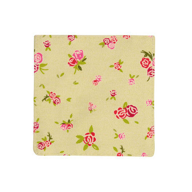 Orsina Rose Cottage Cotton Coasters – Set of 4 Floral Table Protectors