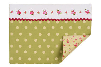Orsina Rose Cottage Floral Placemats | Reversible Set of 4 Table Mats