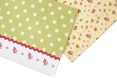 Orsina Rose Cottage Floral Placemats | Reversible Set of 4 Table Mats