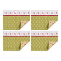 Orsina Rose Cottage Floral Placemats | Reversible Set of 4 Table Mats