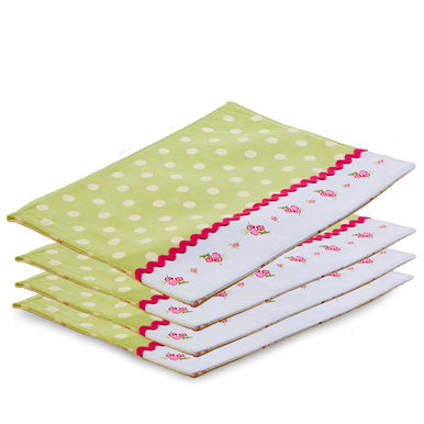 Orsina Rose Cottage Floral Placemats | Reversible Set of 4 Table Mats