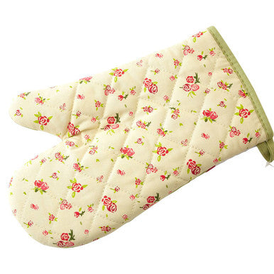 Orsina Rose Cottage Single Oven Glove – Floral Cotton Kitchen Mitt