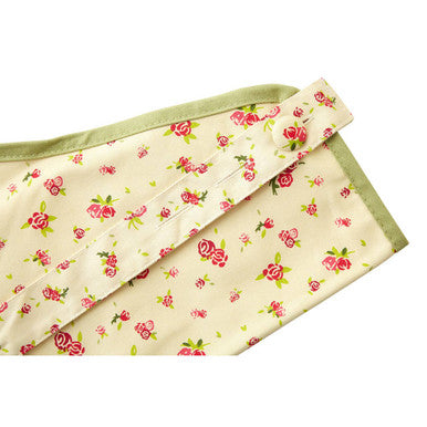 Orsina Rose Cottage Floral Kitchen Apron – Adjustable Mustard Reverse
