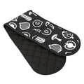 Orsina Besa Black Double Oven Glove | 100% Cotton Heat Resistant Mitts