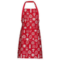 Orsina Besa Red Cotton Kitchen Apron with Vegetable Print and Pockets