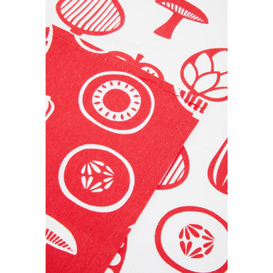 Orsina Besa Red Tea Towels – Set of 3 Absorbent 100% Cotton Kitchen Towels