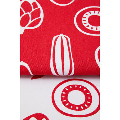 Orsina Besa Red Tea Towels – Set of 3 Absorbent 100% Cotton Kitchen Towels
