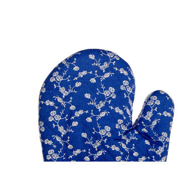 Orsina Blue Rose Single Oven Glove – 100% Cotton Floral Kitchen Mitt