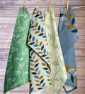 Orsina Cow Parsley Cotton Tea Towels – Set of 3 Green & Natural