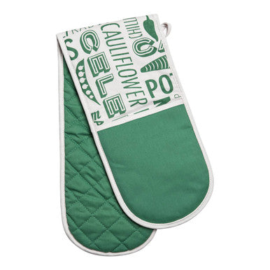 Orsina Porter Green Double Oven Glove | 100% Cotton Heat Protection