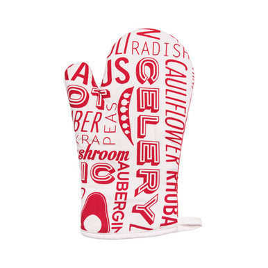 Orsina Porter Red Cotton Single Oven Glove – Heat Resistant Kitchen Mitt