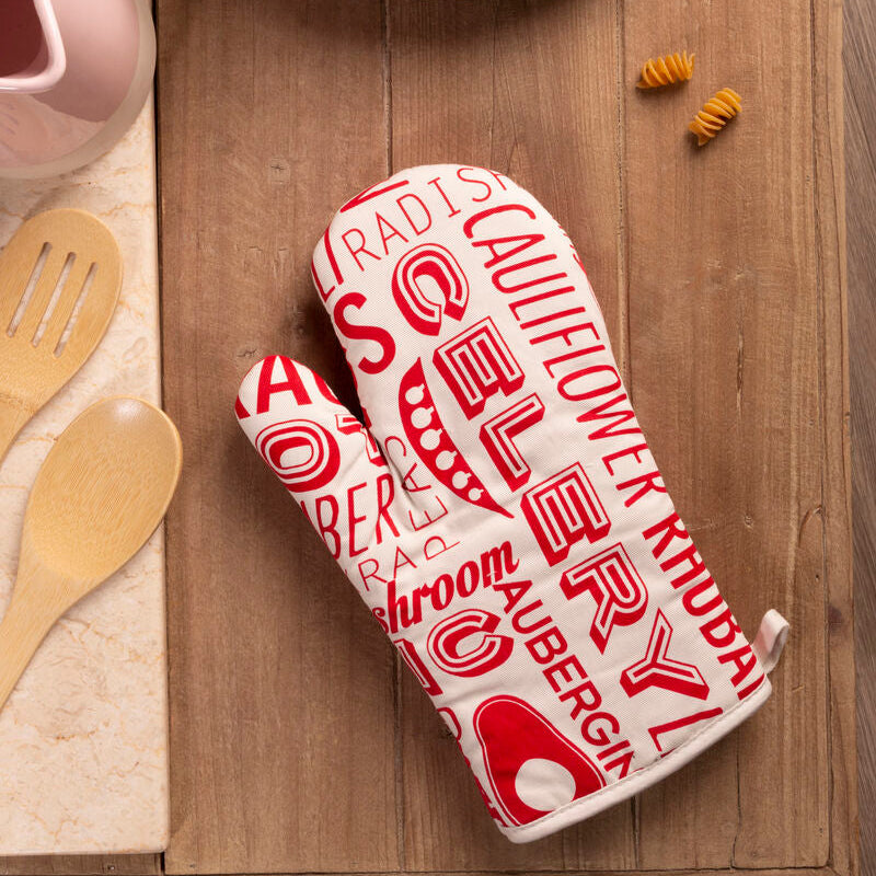 Orsina Porter Red Cotton Single Oven Glove – Heat Resistant Kitchen Mitt