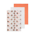 Orsina Orange Leaf Cotton Tea Towels – Set of 3 Absorbent Dish Cloths
