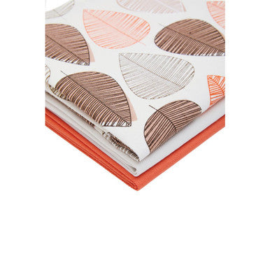 Orsina Orange Leaf Cotton Tea Towels – Set of 3 Absorbent Dish Cloths