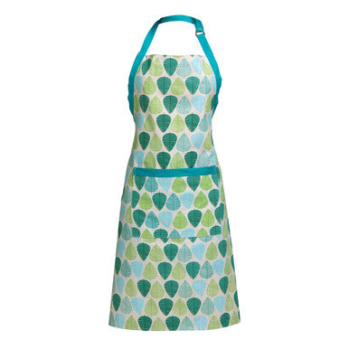 Orsina Green Leaf Printed Kitchen Apron – Botanical Cooking Gear