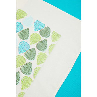 Orsina Green Leaf Tea Towels – Set of 3 Absorbent 100% Cotton Kitchen Linens