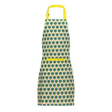 Orsina Ella Green Floral Apron – 100% Cotton Kitchen Apron with Pocket