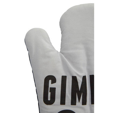 Orsina Pun and Games Single Oven Glove – White Cotton Kitchen Mitt