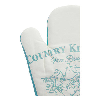 Orsina Country Kitchen Single Oven Glove – Quilted Cotton Heat Mitt