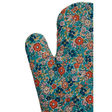 Orsina Pretty Things Single Oven Glove – Floral Quilted Cotton Mitt