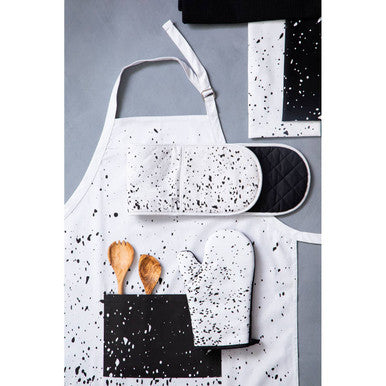 Orsina Hygge Single Oven Glove – Quilted Cotton Kitchen Mitt, Monochrome