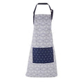 Orsina Modern Retro Cotton Kitchen Apron – Blue Geometric Pattern