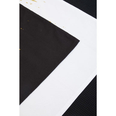 Orsina Modern Retro Cotton Tea Towels – Set of 3 Black & Gold Dish Towels