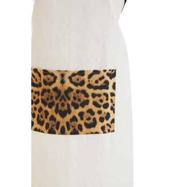 Orsina Leopard Print Cotton Apron – Adjustable Kitchen Chef Apron