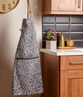 Orsina London Leo Cotton Chef Apron | Monochrome Pattern with Pocket