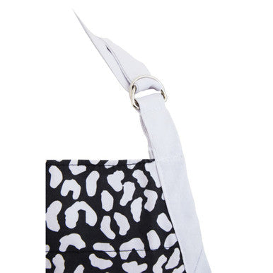 Orsina London Leo Cotton Chef Apron | Monochrome Pattern with Pocket