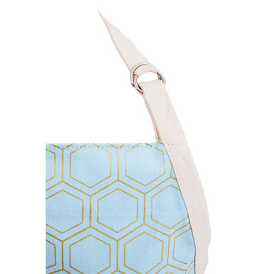 Orsina Frosted Deco Cotton Apron – Pastel Geometric Print with Pocket