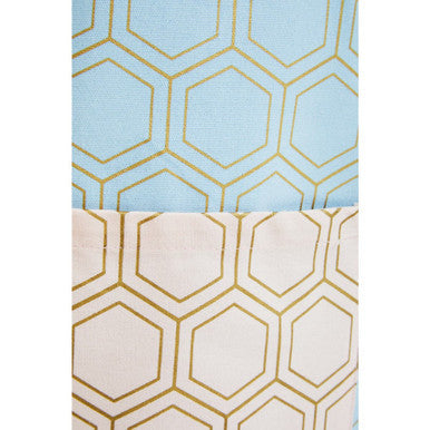 Orsina Frosted Deco Cotton Apron – Pastel Geometric Print with Pocket