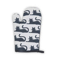 Orsina Black Cat Single Oven Glove | Quilted Cotton Heat Resistant Mitt