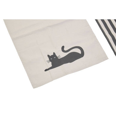 Orsina Black Cat Tea Towels – Set of 3 Absorbent Low Lint Kitchen Linens