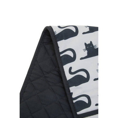 Orsina Black Cat Double Oven Glove – Heat Resistant Quilted Cotton