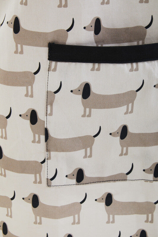 Orsina Sausage Dog Apron – Adjustable Cotton Kitchen Apron for Cooking