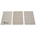 Orsina Sausage Dog Tea Towels – Set of 3 Absorbent Beige Cotton Towels