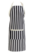 Orsina Stripe Apron – Adjustable Cotton Kitchen Apron in Black and White