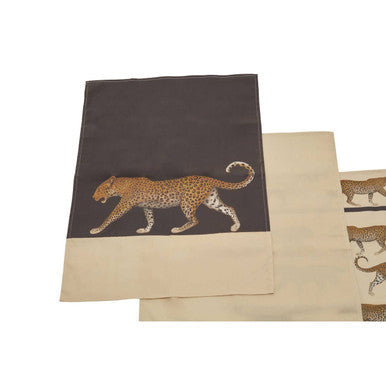 Orsina London Leo Leopard Print Tea Towels – Set of 3 Absorbent Cotton
