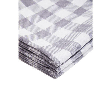 Orsina Doro Cotton Tea Towels – Set of 3 Grey and White Checkered